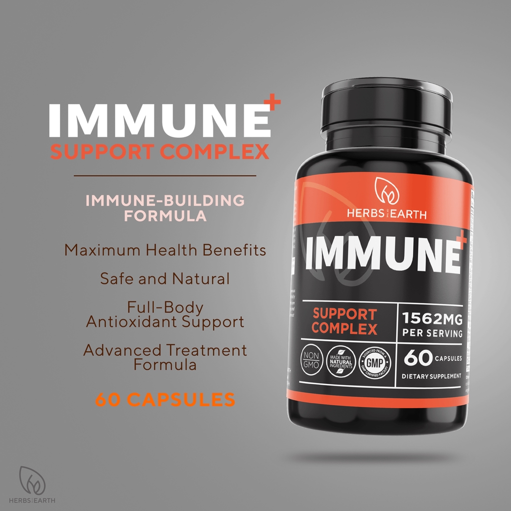 Immune + Support Vitamins with 25 Herbs, Superfoods ...