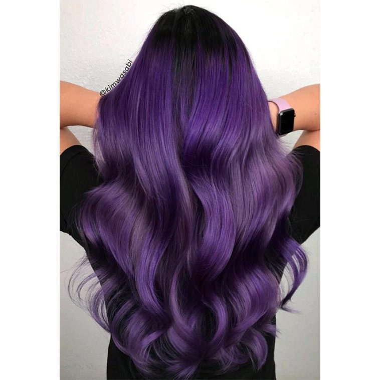 Dark Plum Violet Eggplant Hair Coloring Permanent Hair Color 0 66 Violet Fashion Hair Color Shopee Philippines