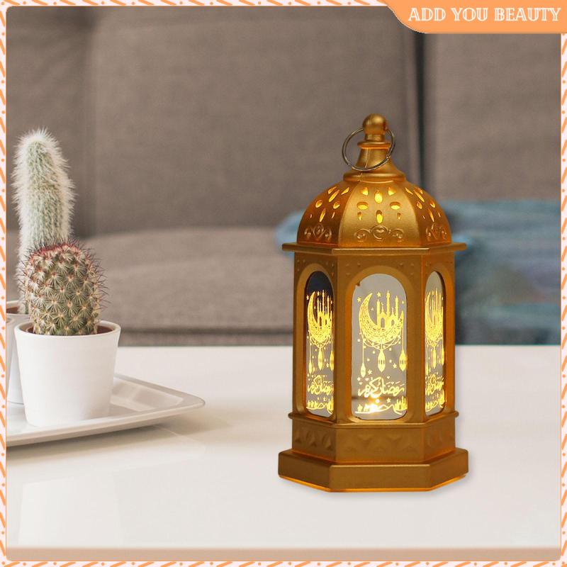 Eid Light, Eid Lantern Lights Square Ramadan Hanging Light, Element Lamp for Islamic Home Party Decoration Festival Lighting Decor Supplies