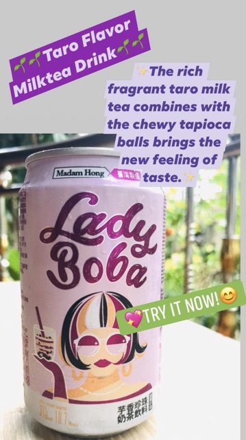 Madam Hong Lady Boba Milktea In Can Shopee Philippines