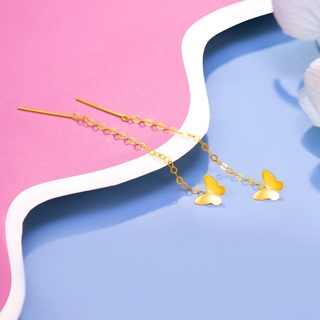 Twin Gold 18K Saudi Gold Pawnable For Ladies and Babies Fashionable Design Stud and Tictac Earrings #5