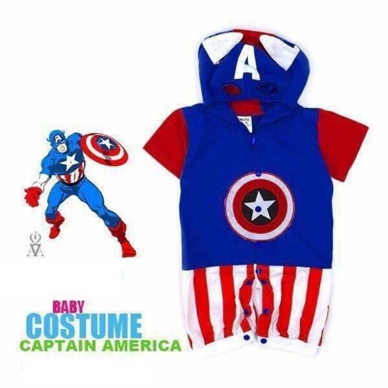 captain america baby onesie