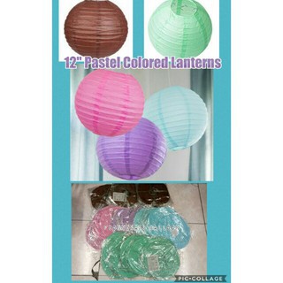 pastel coloured lanterns