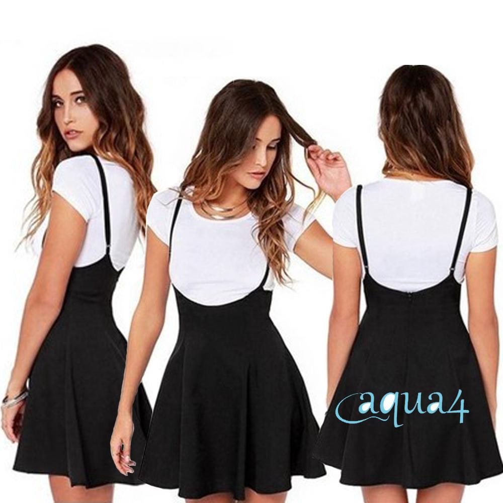 high waisted overall skirt