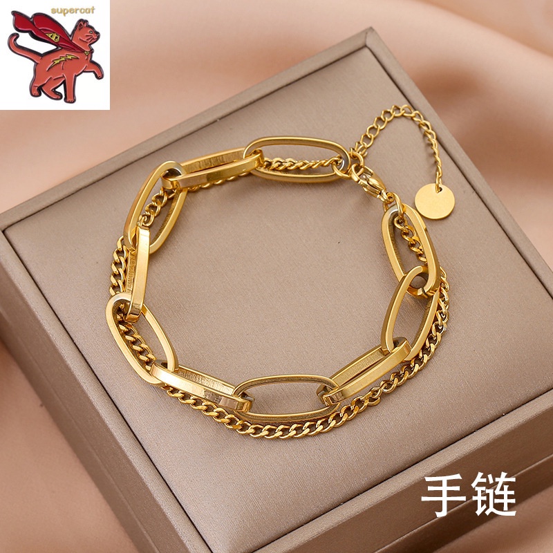 Original 18K Saudi Gold Pawnable Double Thick Bracelet for Women