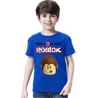 Boys Short Sleeve Roblox Game T Shirt Cartoon Graphic Tee Shopee Philippines - boys pokemon pikachu graphic t shirt roblox