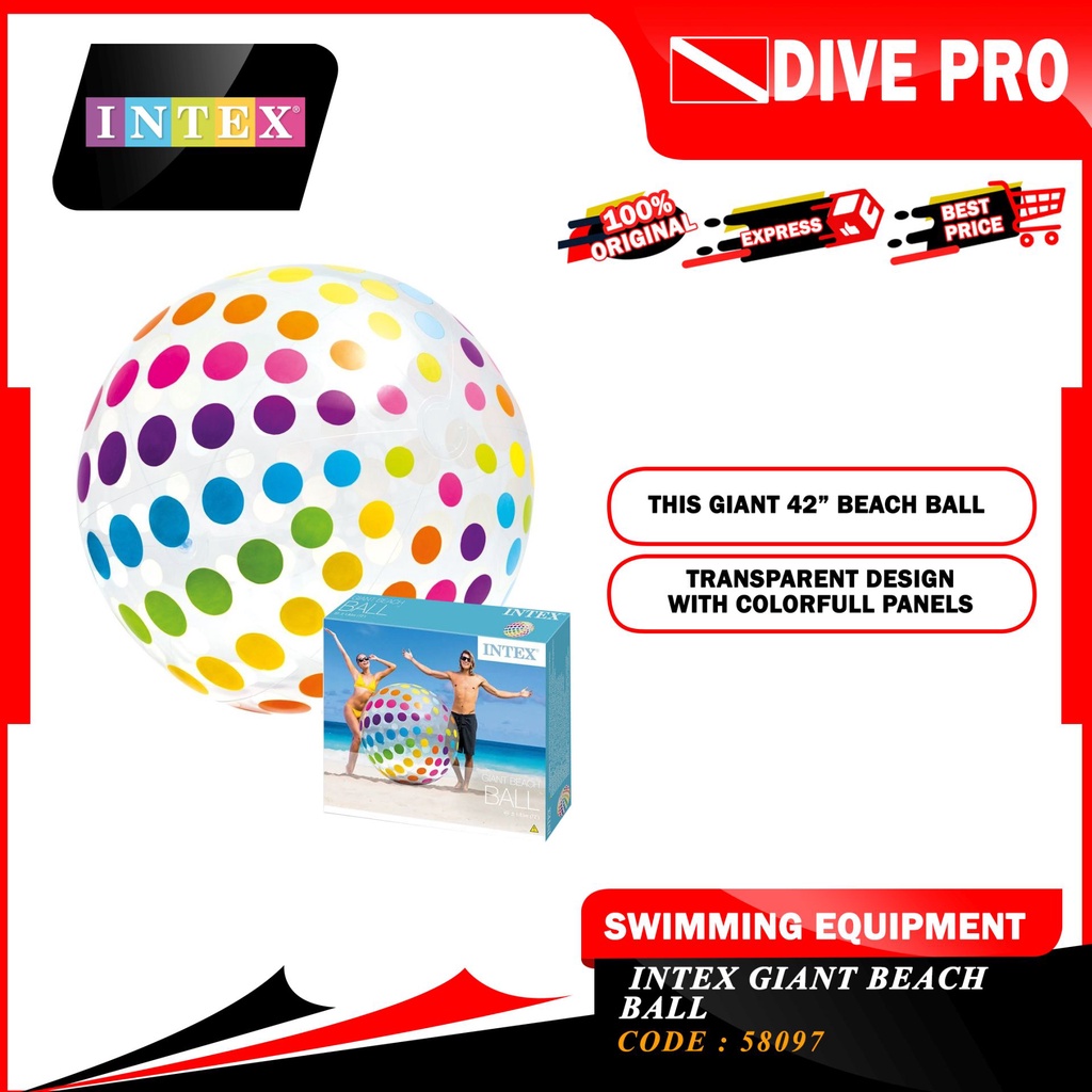 Intex Giant Beach Ball Buoy 58097 Shopee Philippines