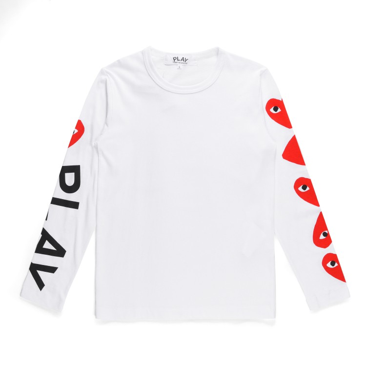 cdg play long sleeve shirt