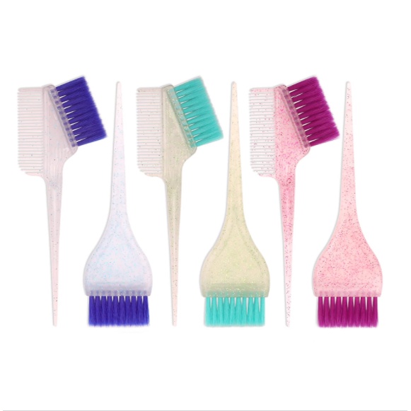 Flashing Hair Dyeing Brush Set, Bevel Coloring With Integrated Comb