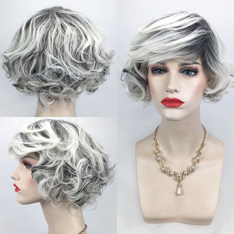 short blonde wig curly