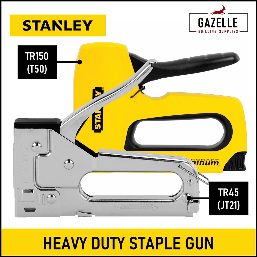 STANLEY Staple Gun Heavy Duty Multipurpose Gun Tacker TR150 / TR45