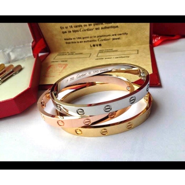 Love Bangle With Screws and box 