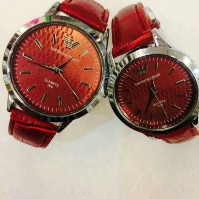 armani red watch