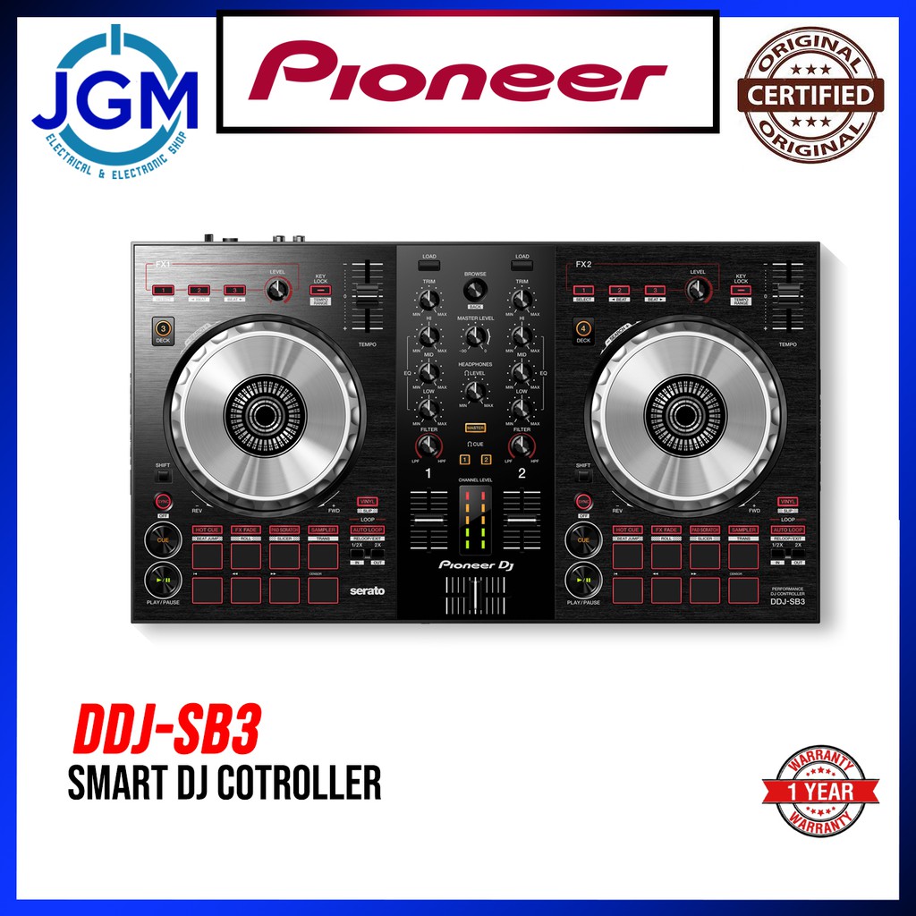 Pioneer DDJ-SB3 Portable 2 Channel Controller For SERATO Lite | Shopee ...