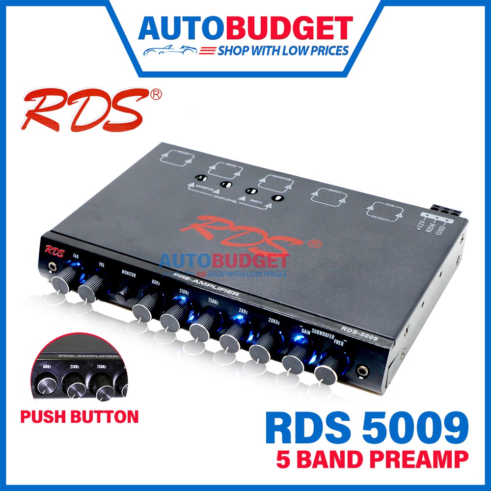 RDS5009 5Band PreAmp Push Button Parametric PreAmp PreAmp 5