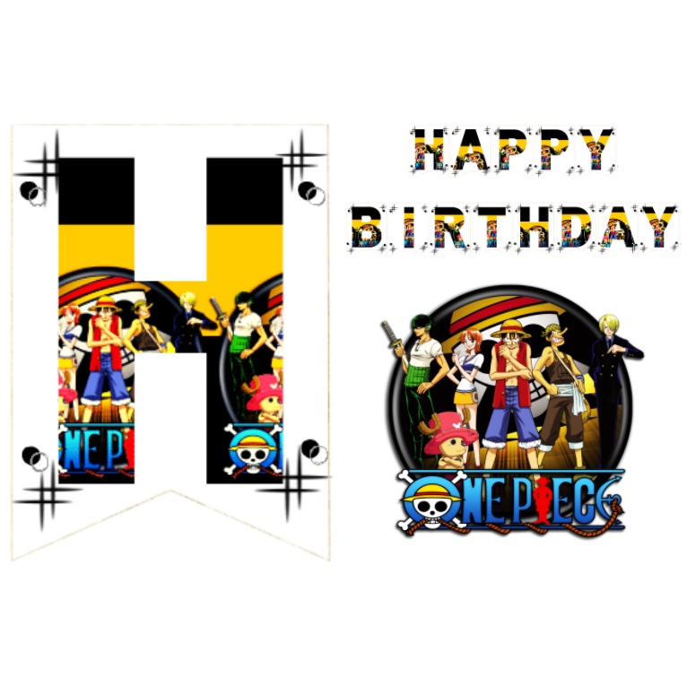 Happy Birthday Banner One Piece Pin It One Piece Happy Birthday Banner Party Decorations | Shopee  Philippines