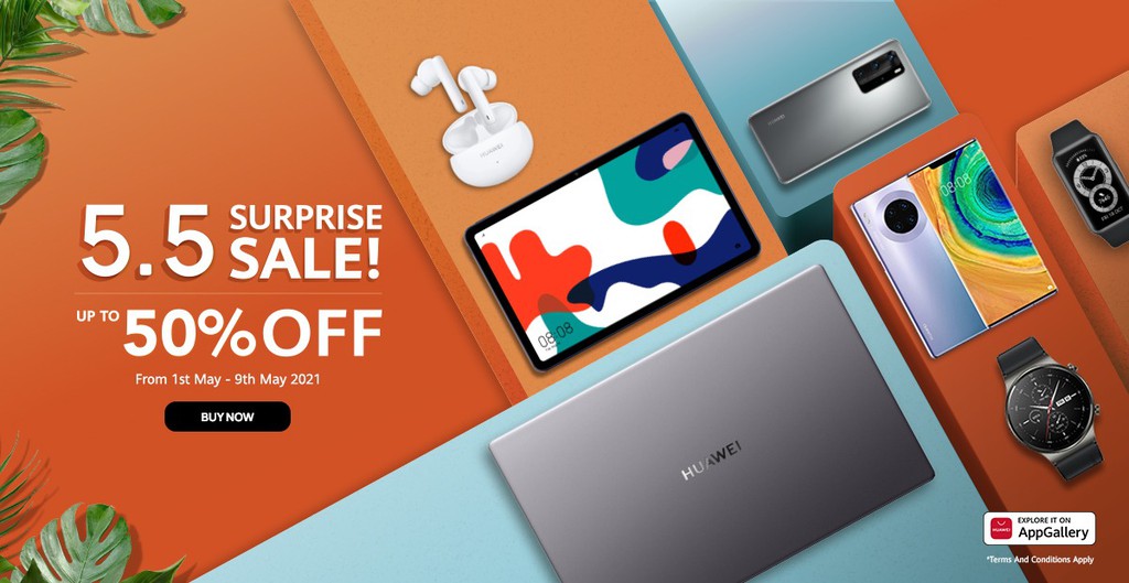 Huawei Philippines 20% off + P1000 shop voucher