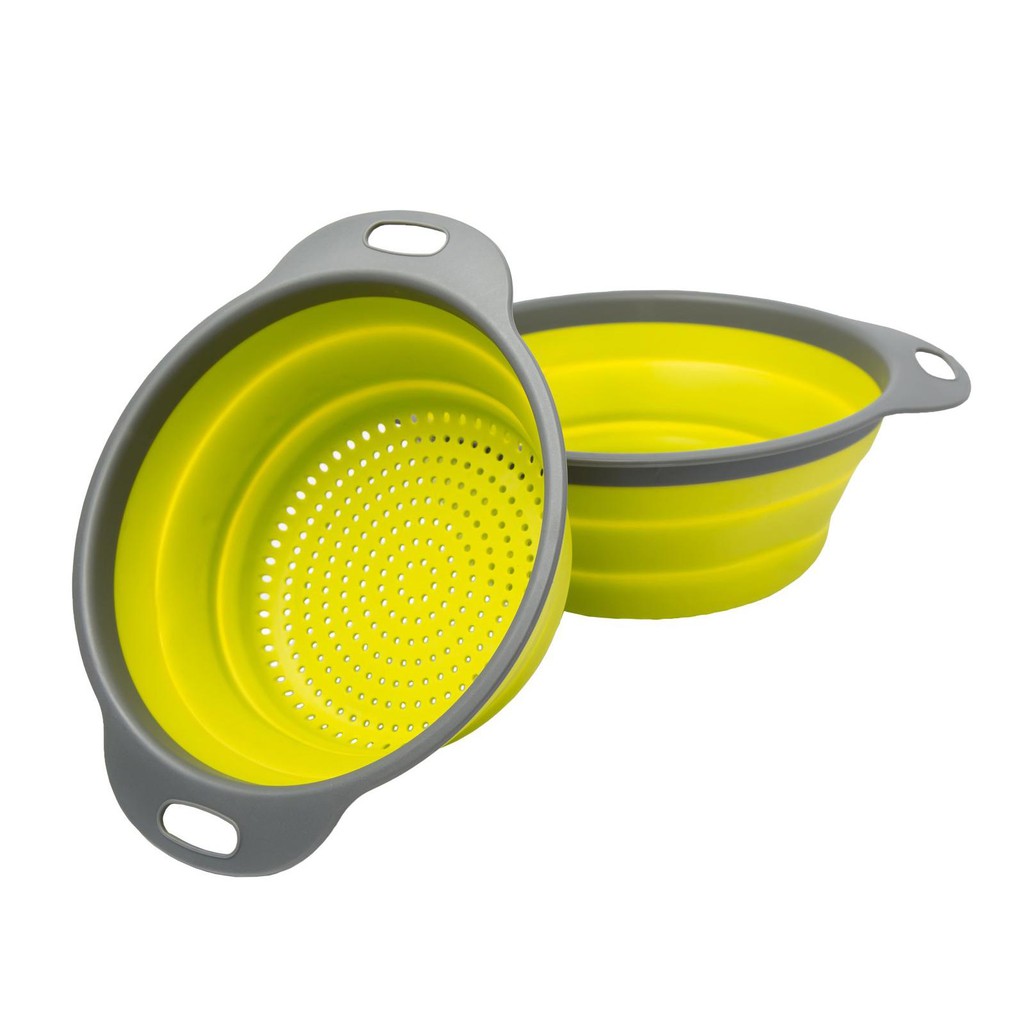 Multifunctional 2-piece Collapsible Colander/Strainer Set (Green ...