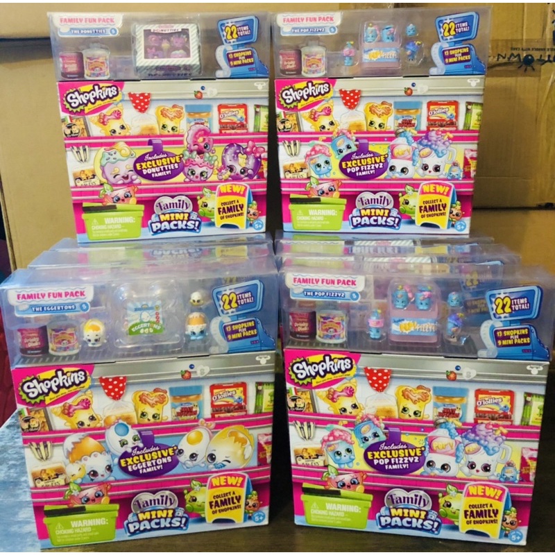 Shopkins Family Mini Fun Pack, 22pcs in total, Sold Per Pack (Large box ...