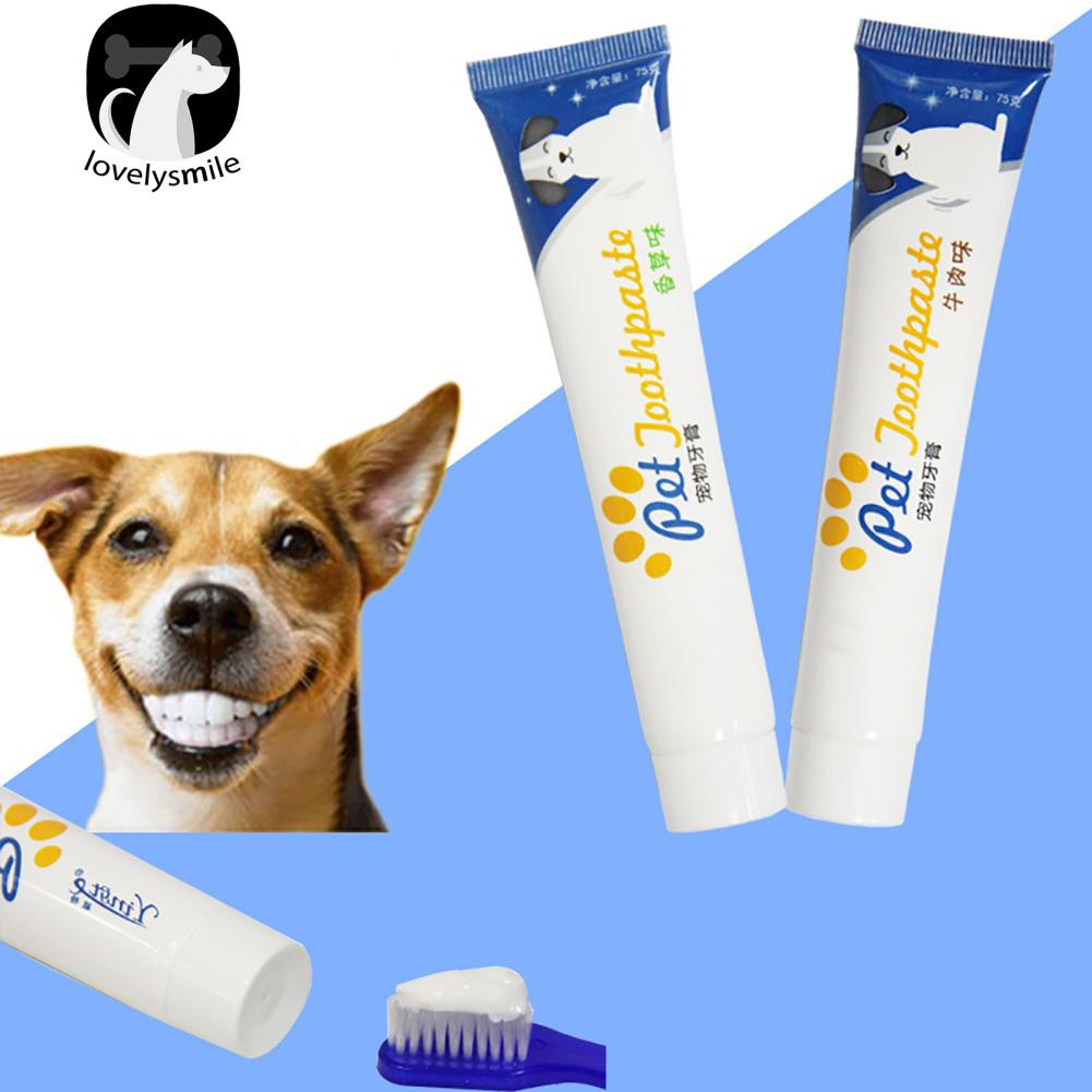 L Edible Dog Puppy Cat Toothpaste Teeth Cleaning Care Oral Hygiene Pet