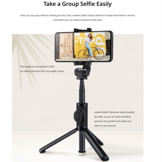 New Arrival Realme Selfie Tripod Black Bluetooth 5.1 Separate Bluetooth ...