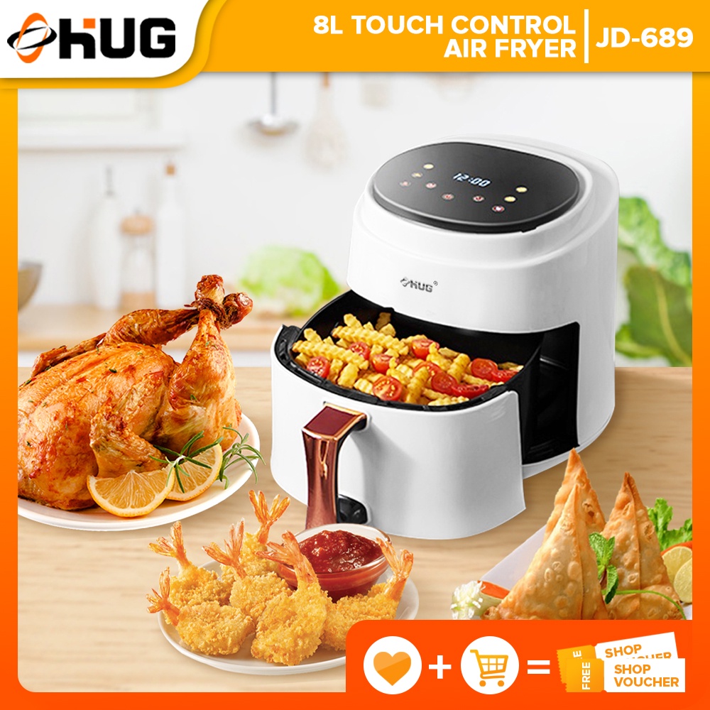 Hug Touch Control Air Fryer 8L Digital Household Automatic Intelligent