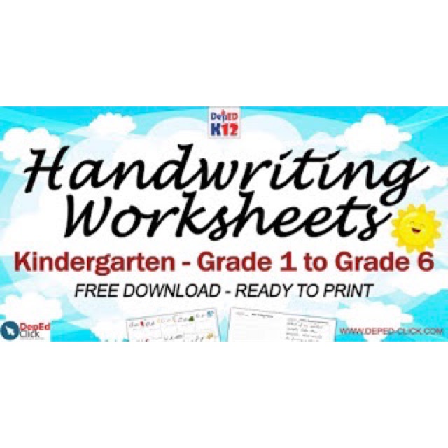 handwriting worksheet for grade 2 to grade 6 shopee philippines