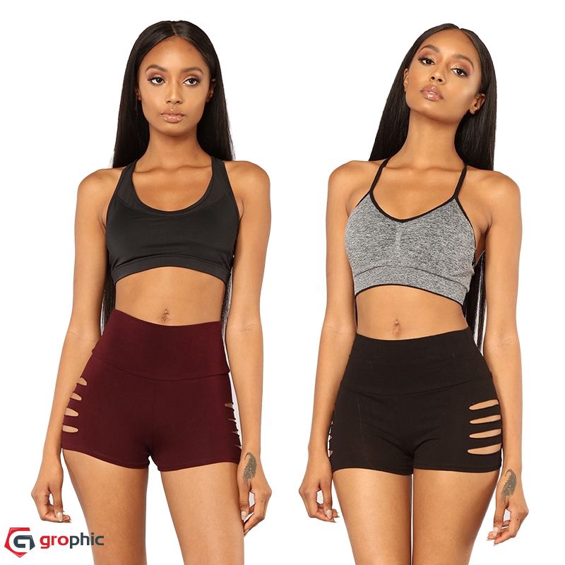 high rise exercise shorts