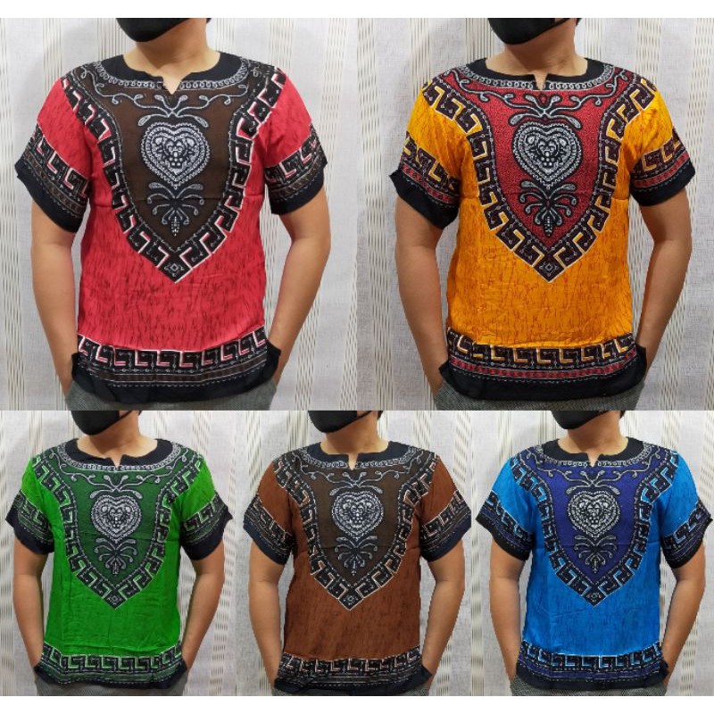 Batik Colored Dashiki Bohemian Shirt (Unisex) | Shopee Philippines