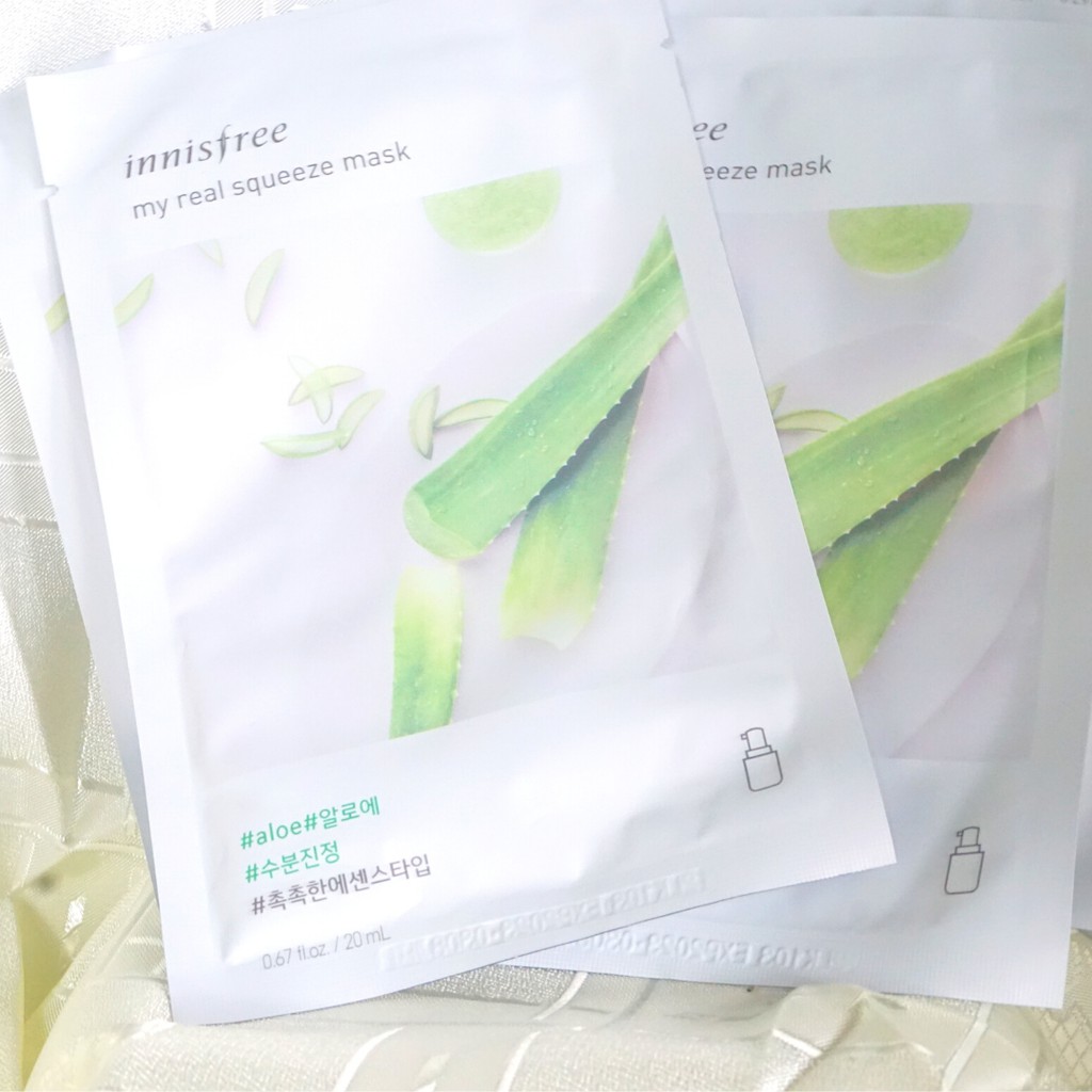 innisfree my real squeeze mask (aloe) Shopee Philippines
