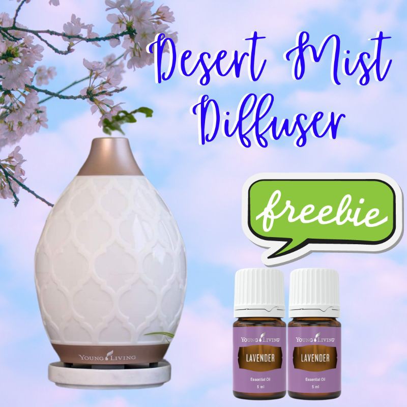 Young Living Desert Mist Diffuser with Free 2 Oil (2 Lavender 5ml