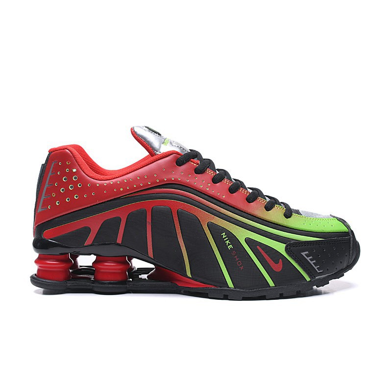 nike shox r4 red and black