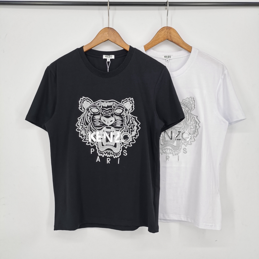 kenzo tiger embroidered t shirt