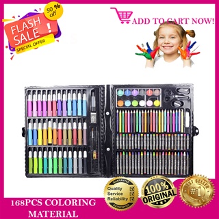 NEW 168 pieces Kids Painting Set with Watercolor Oil Painting Crayons Color Pens Pastel Stationary C #3