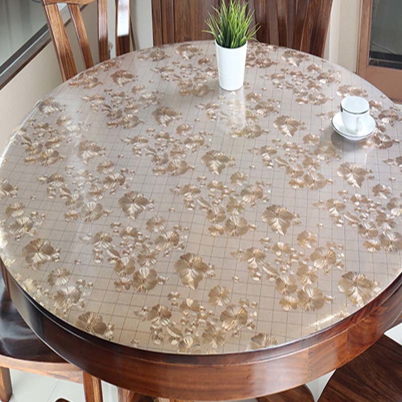 Balle Round Pvc Table Cover Protector Desk Pad Soft Glass Di