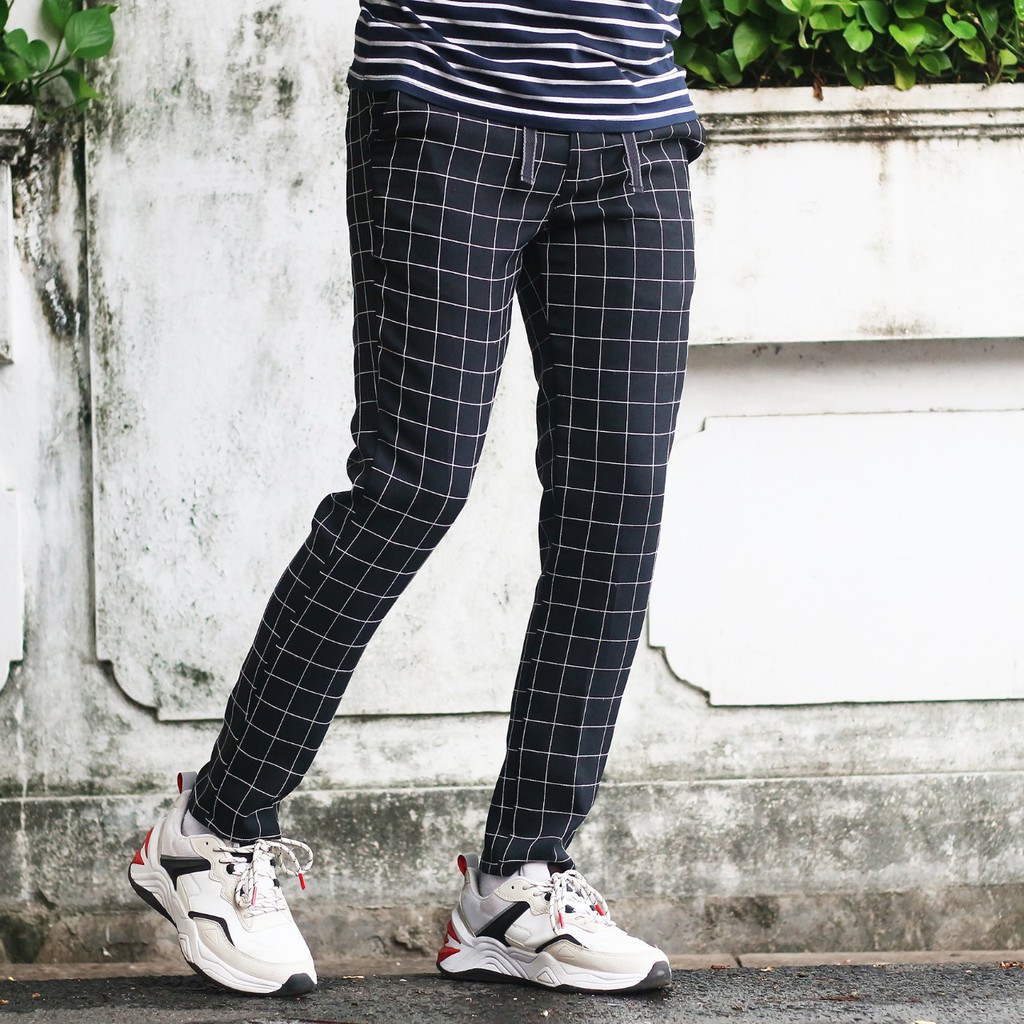tartan skinny pants