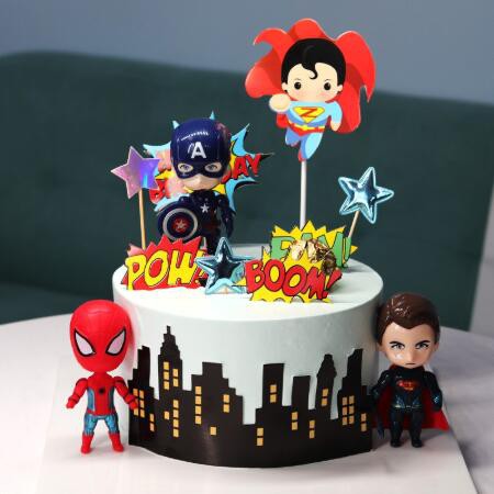 The Marvel Avengers Super Heroes Iron Man Justice League Action Figure Toys Cake Topper Decorations Shopee Philippines