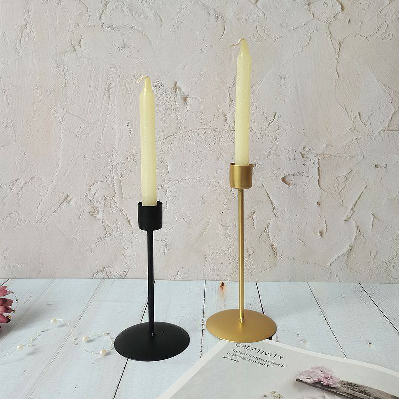 Candlestick Gold Candle Holder Tea Light Glass Creative Design With