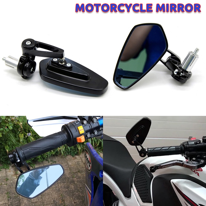 Universal Motorcycle Side Mirror Aluminum 7/8" Handle Bar End Side