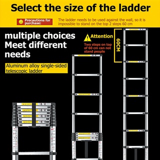 1.6M-2.9M Folding Ladder Telescopic Ladder Climbing for Home Engineering Extension Aluminum Ladders