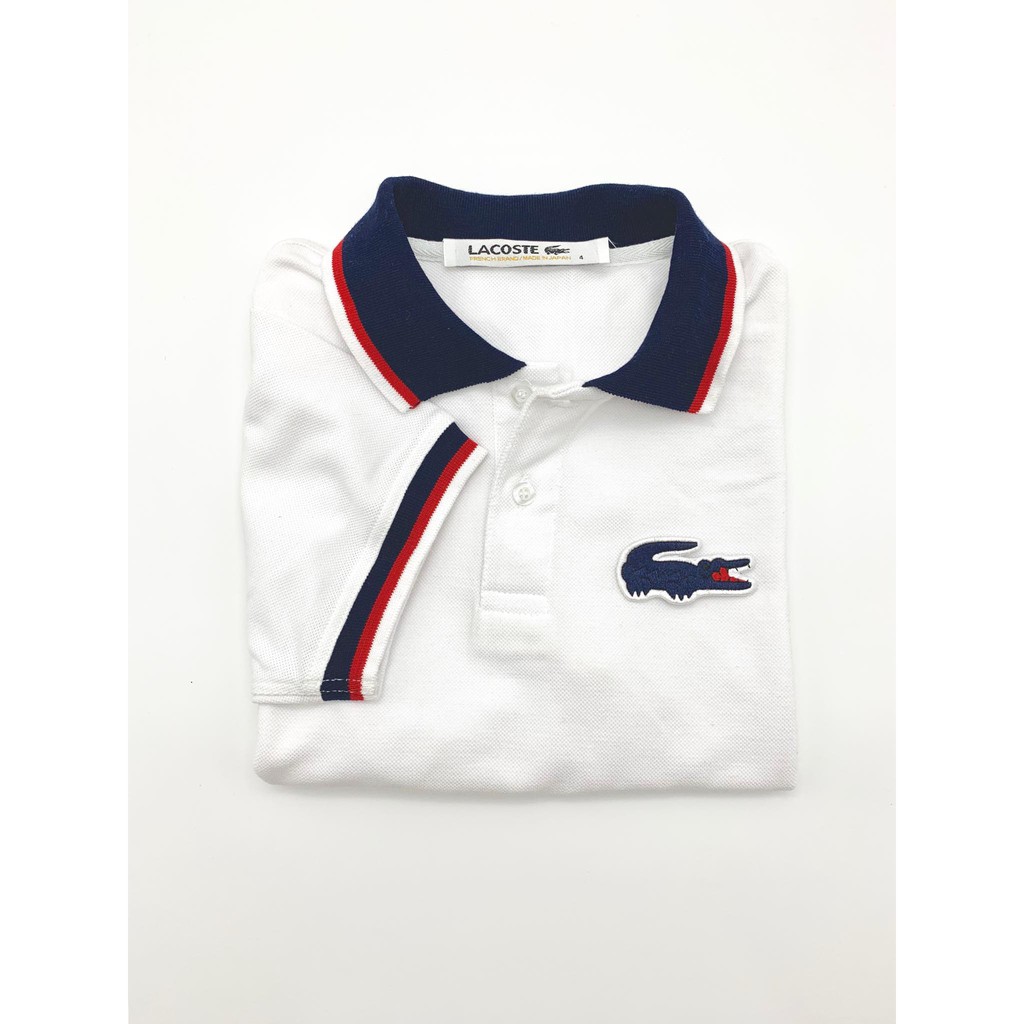 dark blue lacoste polo shirt
