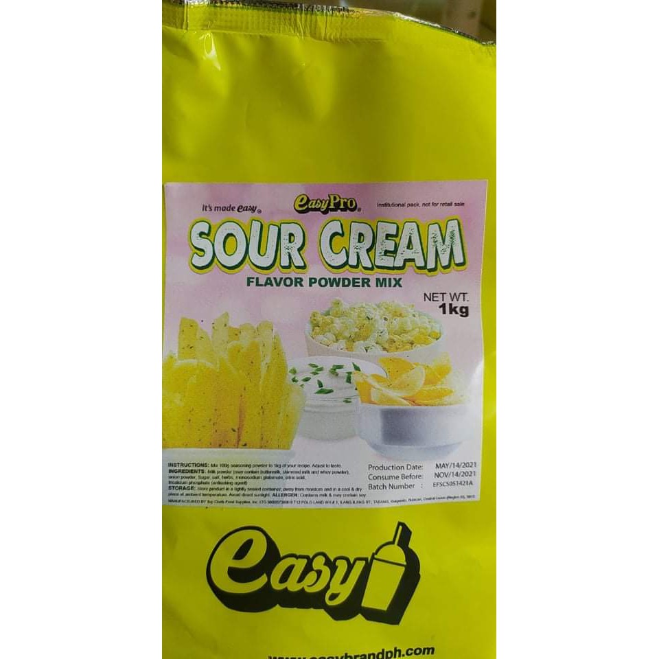 EASYPROSERIES SOUR CREAM & ONION POWDER 1KG Shopee Philippines
