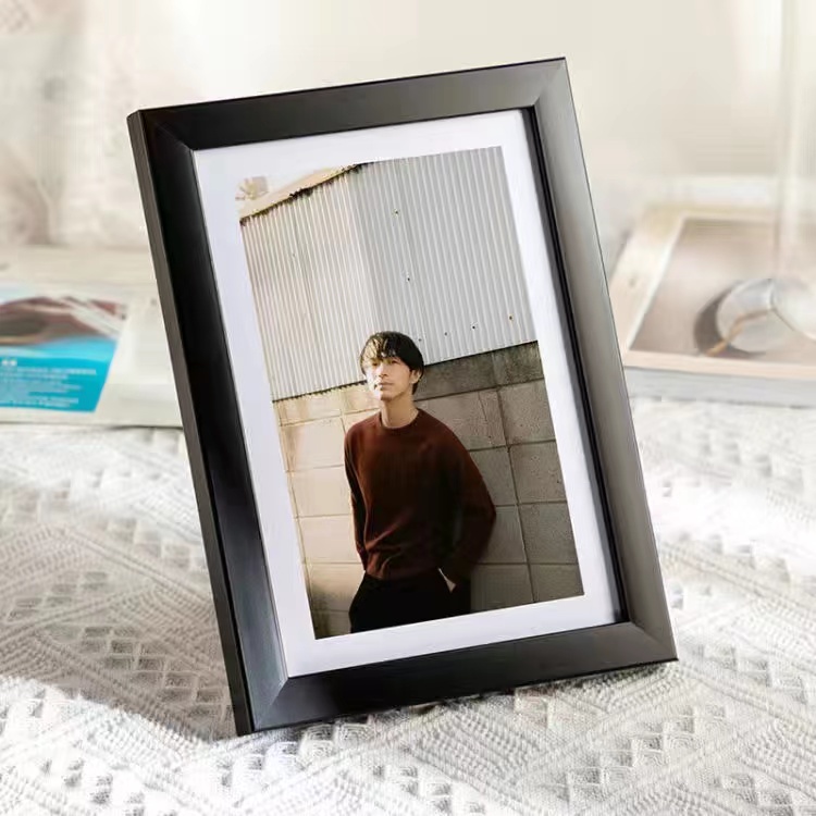 Personalized photo frame 3R/4R/5R/6R/8R/A4/A3/ size black and white simple