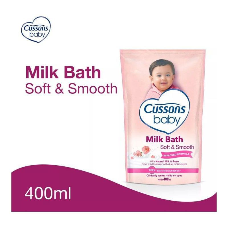 Cussons Baby Milk Bath Refill 400ml Cusson 400 ml Refillable Baby