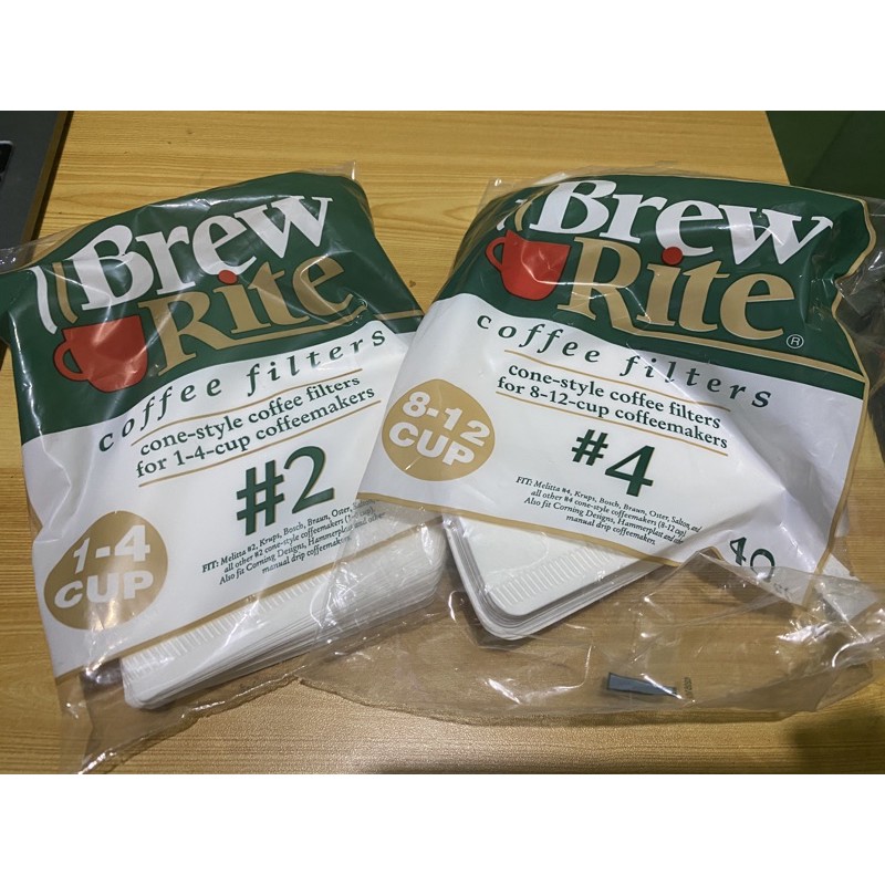Disposable 8-12 cups or #4 4 cups Brew Rite Coffee Filters #2 100-count. 