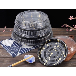 [10pcs] Round Sushi Tray with Dome Lid (Printed) #1