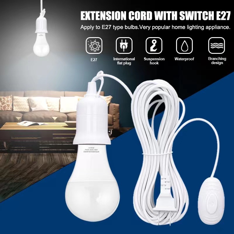 Zeyan Fordable Lamp Bulb Holder With Switch LED Light Bulb Extension