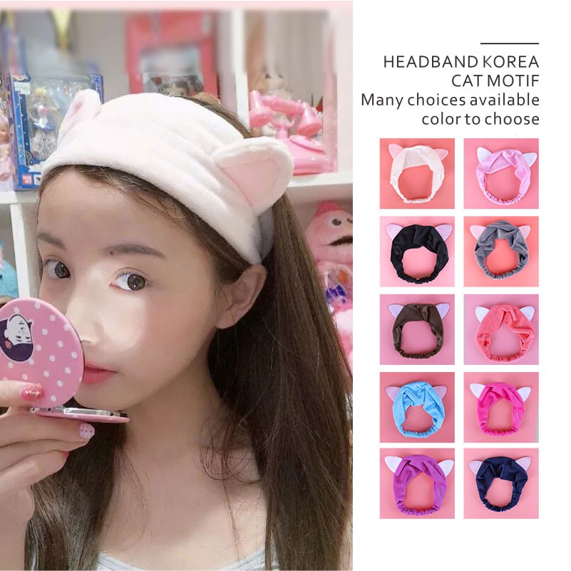 Korean cat ear headband Cute Cat Ears Headbands Creative Girl Washing