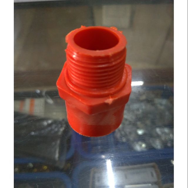 Poly PVC Orange Male Adaptor 1/2 (20mm), 3/4 (25mm), 1 (32mm), 1/4