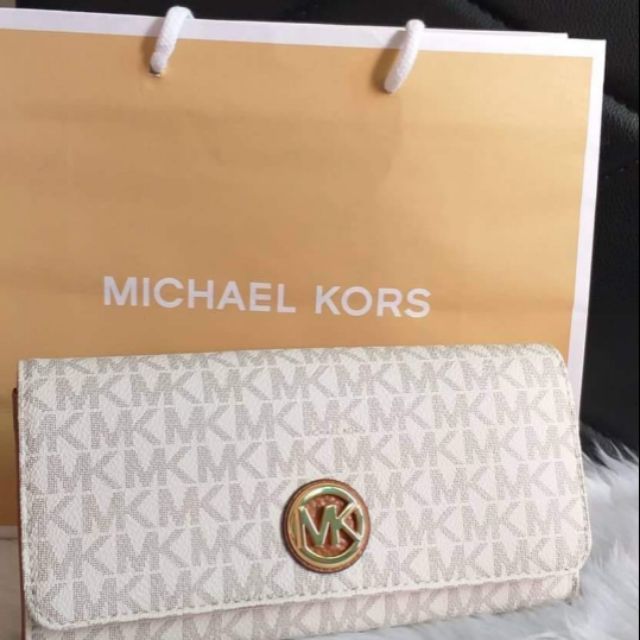 mk purses white